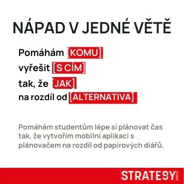 Šablona: nápad v jedné větě (komu, co, jak, alternativa)