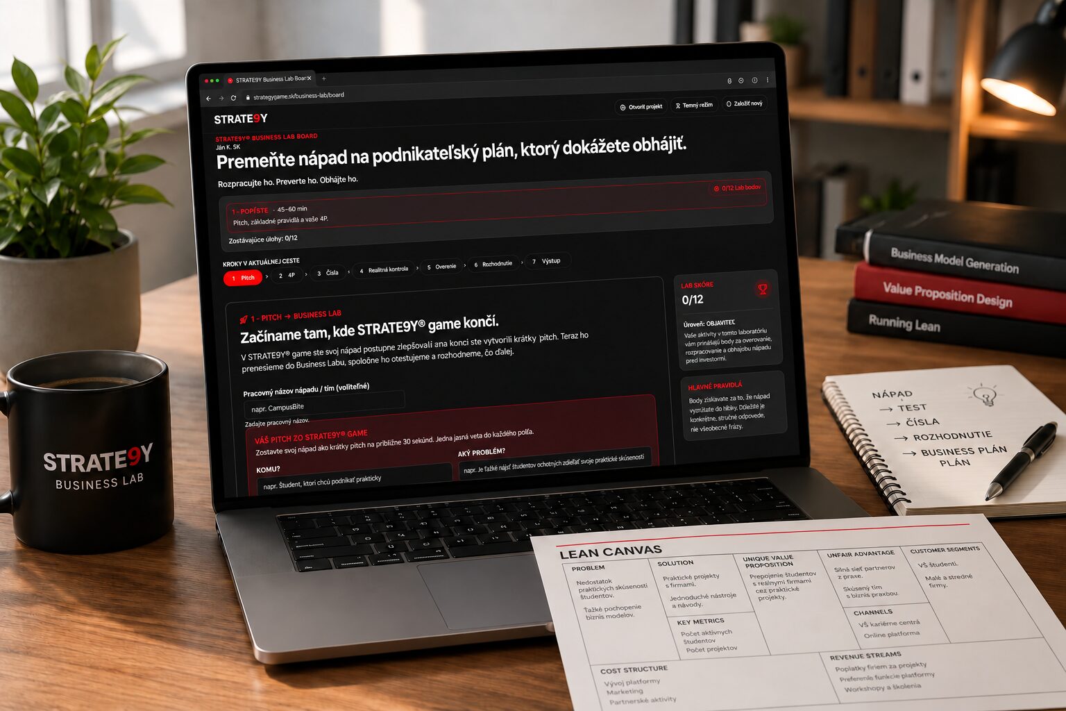 STRATE9Y Business Lab – 9 krokov od Pitchu cez financie a Lean Canvas až k biznis plánu