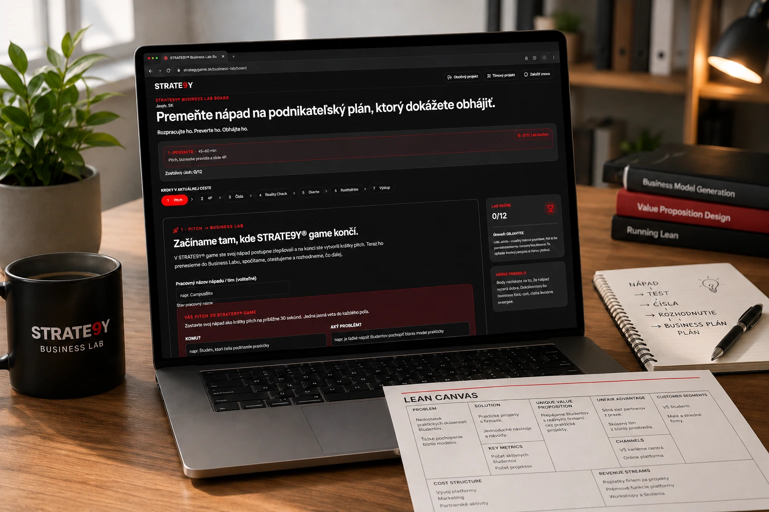 STRATE9Y Business Lab – od podnikateľského nápadu cez Lean Canvas a overovanie až k biznis plánu
