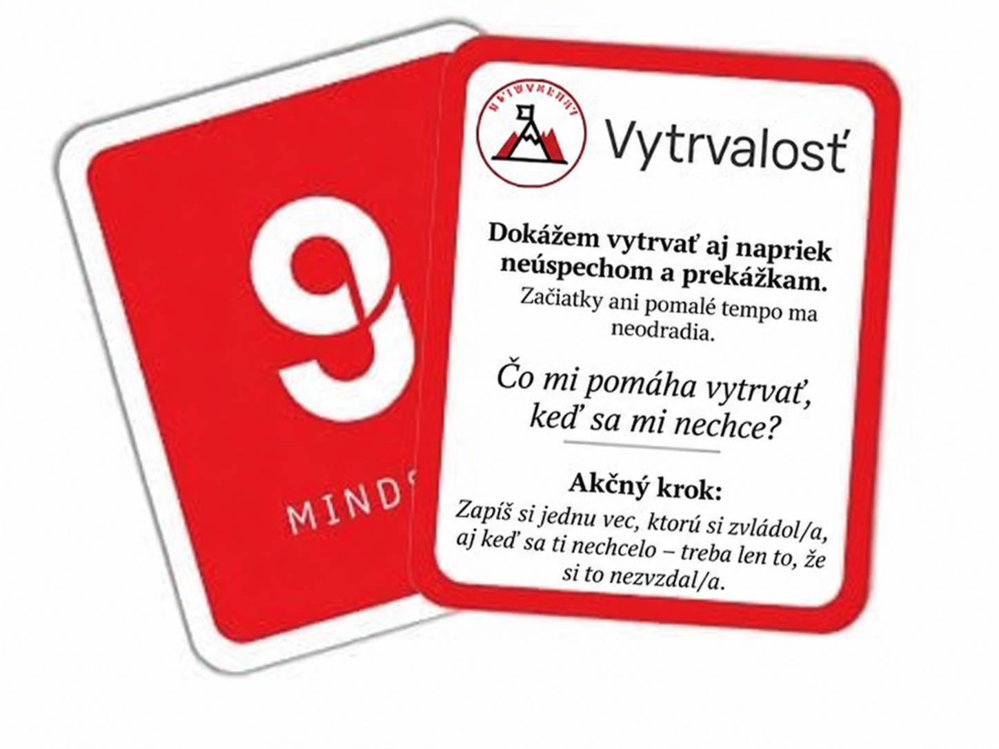 karta vytvalost Karta STRATE9Y s názvem ‚Vytrvalost‘ – obsahuje otázku, jak vydržet i bez motivace, a akční krok k trénování disciplíny ve všednosti.